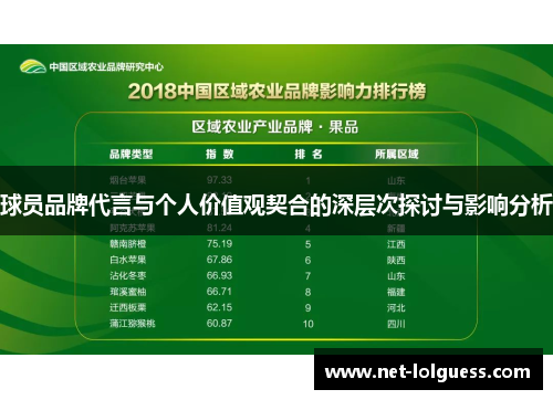 球员品牌代言与个人价值观契合的深层次探讨与影响分析